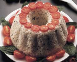 Sformato di riso al basilico