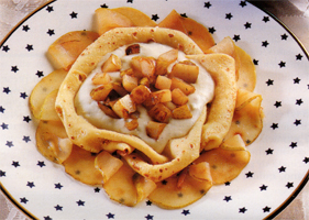 Crepes salate alle pere