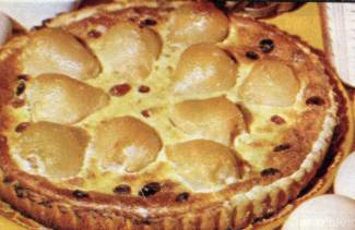 Crostata di pere con crema