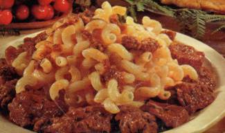 Pasta con spezzatino