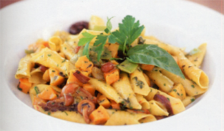 Penne zucca e funghi