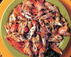 Pennette con scampi