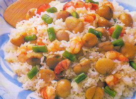 Riso scampi e castagne