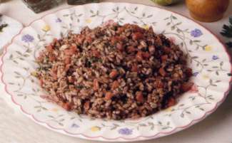 Risotto al nero di olive