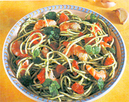 Spaghetti di mare alla menta