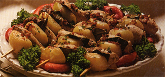 Spiedini di pesce spada