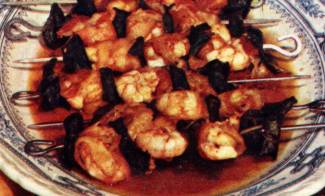 Spiedini di scampi