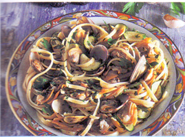 Tagliatelle vongole e zucchine