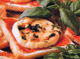 Tartine ai formaggini