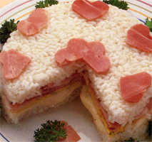 Timballo di riso al prosciutto