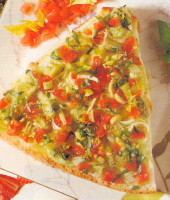 Triangolo di pane e verdure