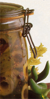 Zucchine piccanti in vaso