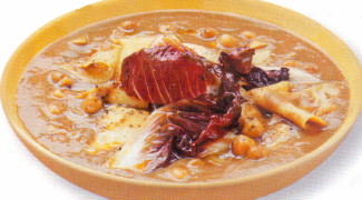 Zuppa di gamberi e legumi